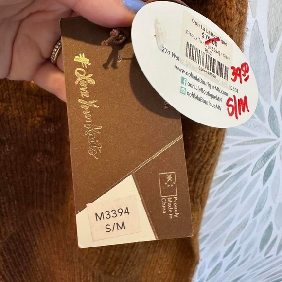 NWT Kerisma Rust Bisoux High Low Sleeveless Tunic Sweater Size S/M - Picture 5 of 8